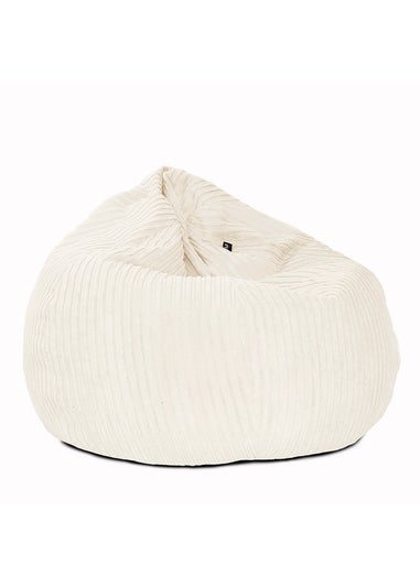 rucomfy Jumbo Cord Slouchbag Ivory Beanbag