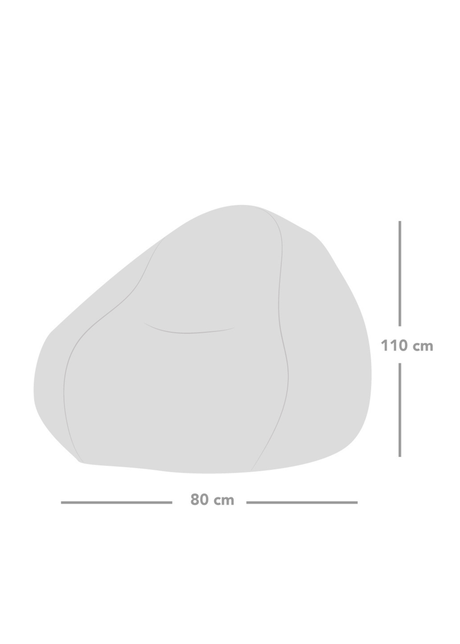 rucomfy Velvet Slouchbag Pebble Grey Beanbag