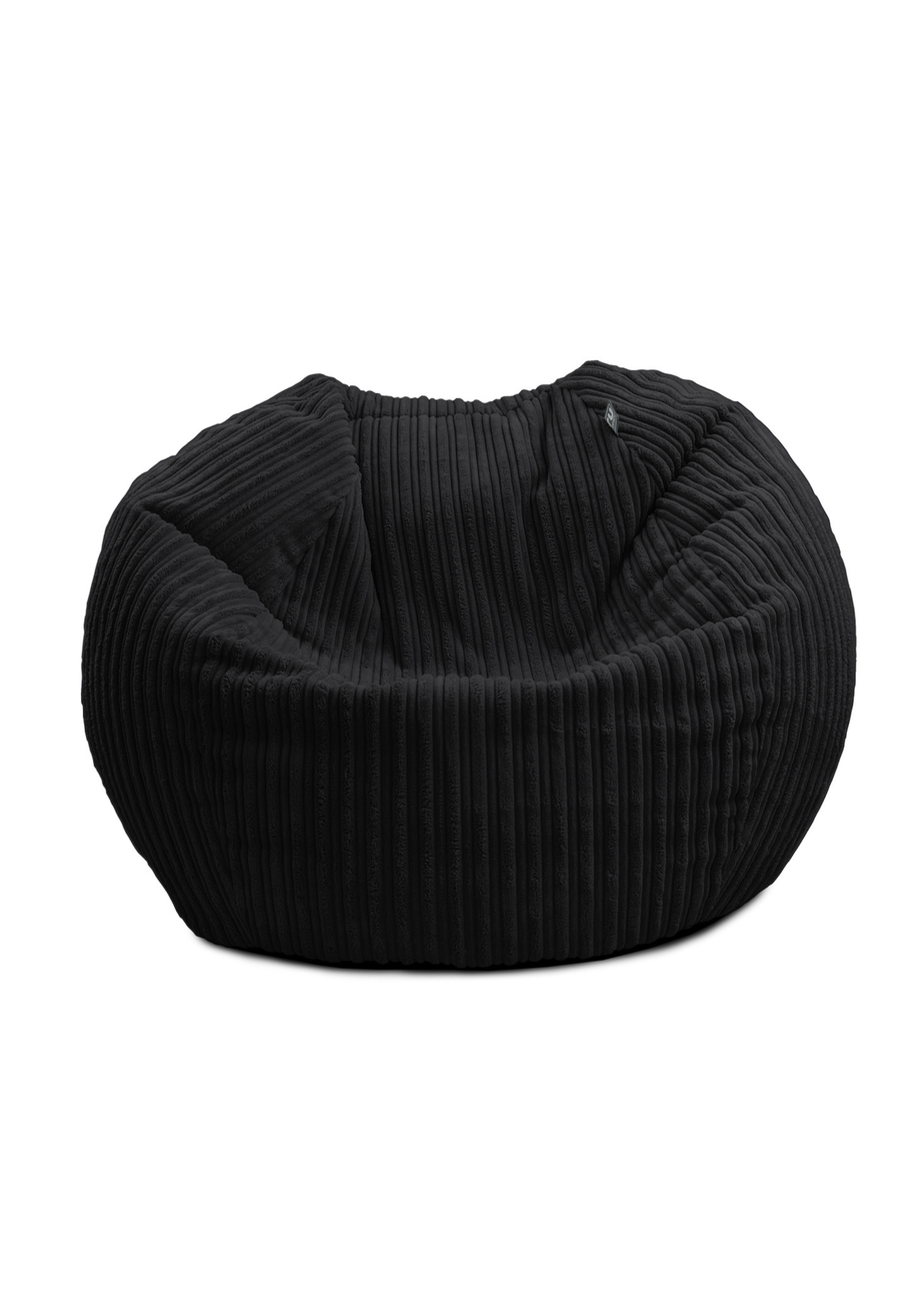 rucomfy Jumbo Cord Kids Slouchbag Black Beanbag