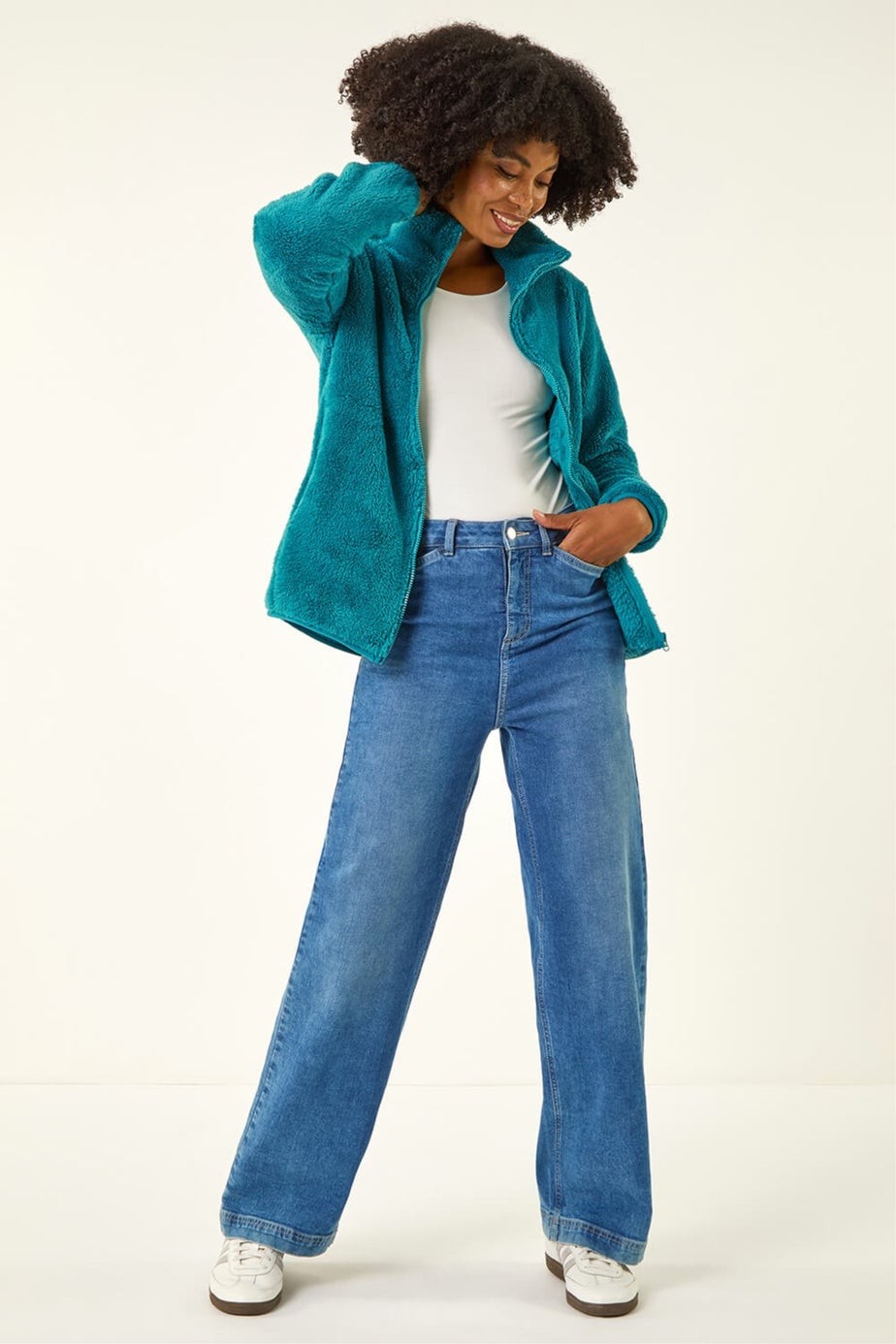 Roman Jade Soft Sherpa Fleece Jacket