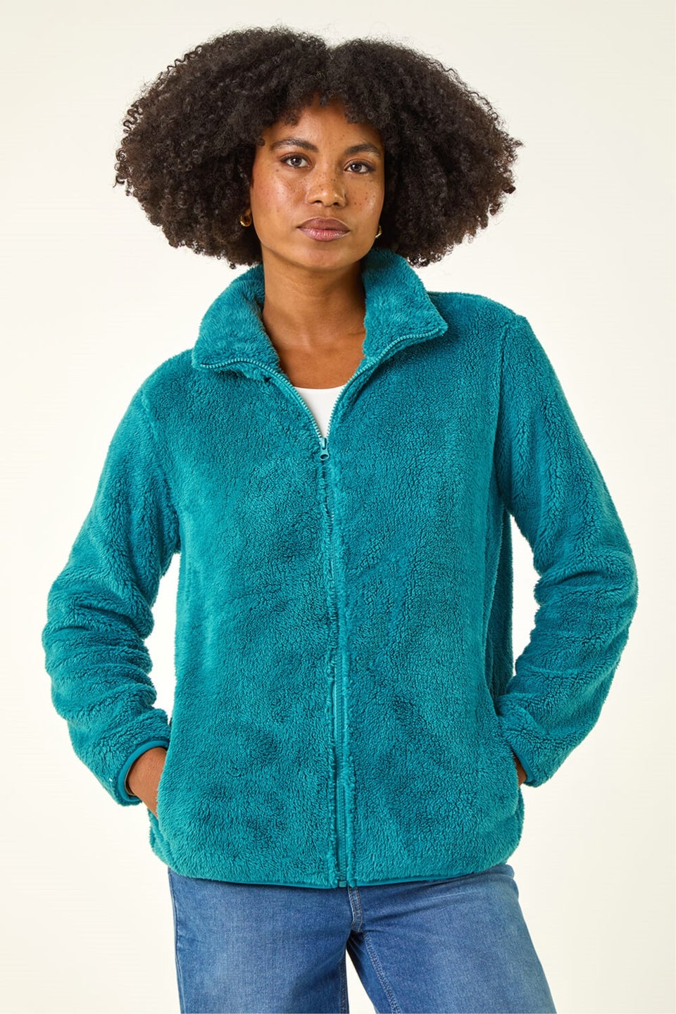 Roman Jade Soft Sherpa Fleece Jacket