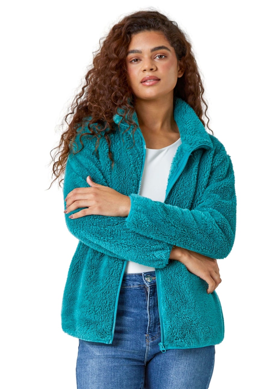 Roman Jade Soft Sherpa Fleece Jacket