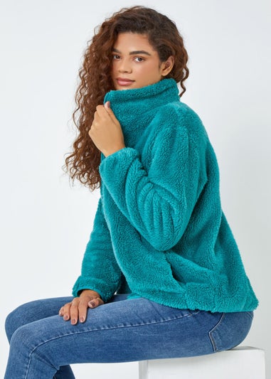 Roman Jade Soft Sherpa Fleece Jacket
