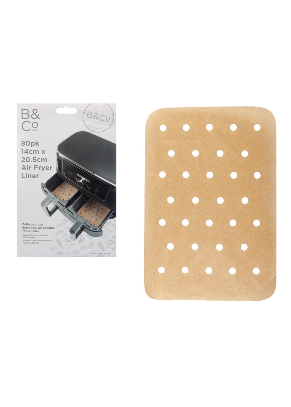 B&Co 80 Pack Air Fryer Sheets