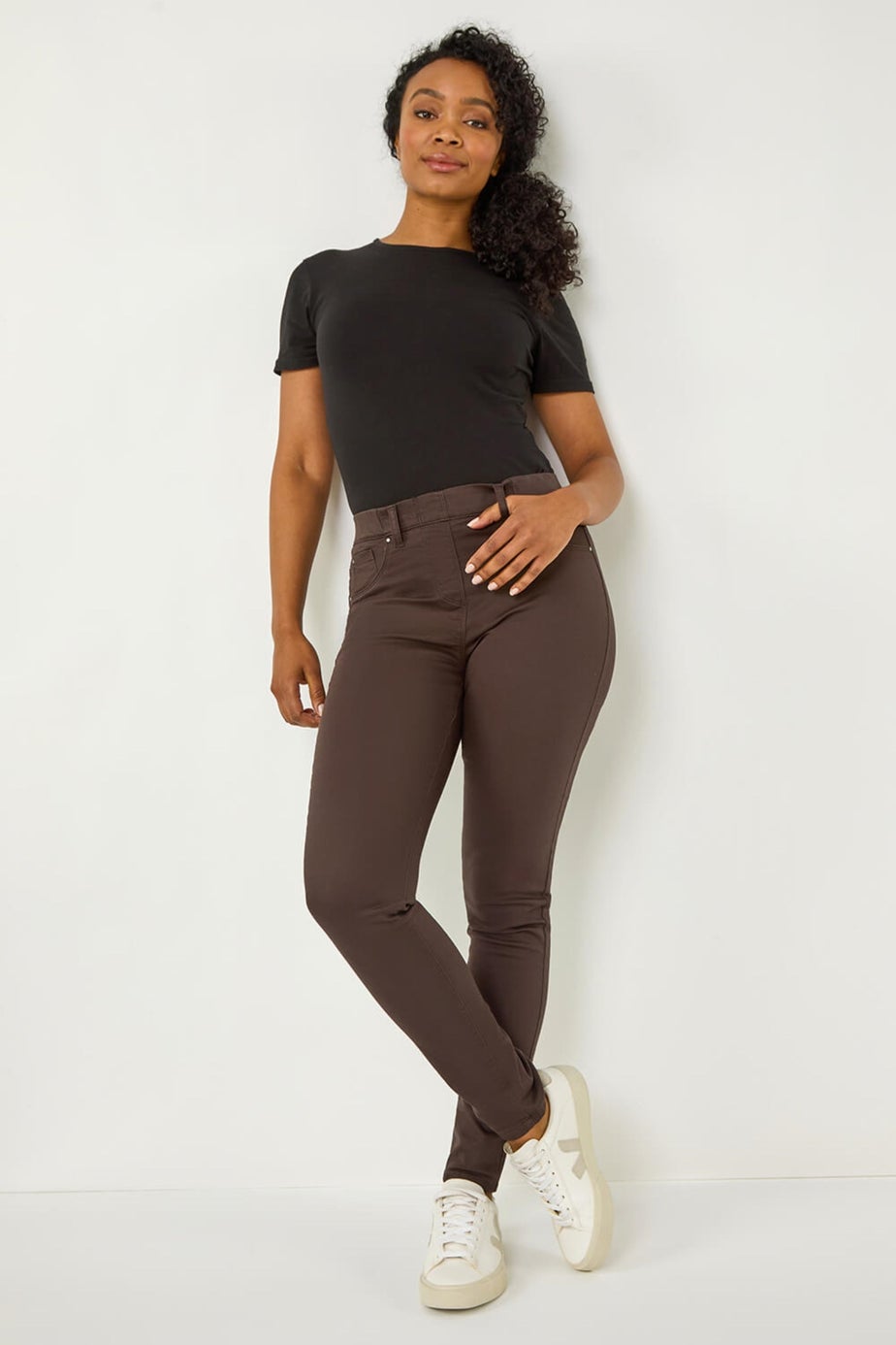 Roman Chocolate Petite Denim Stretch Jegging
