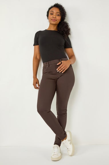 Roman Chocolate Petite Denim Stretch Jegging