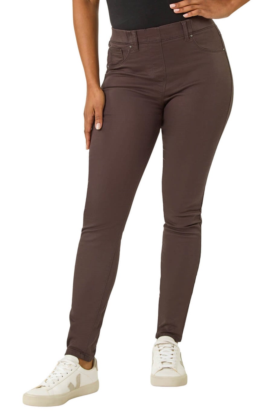 Roman Chocolate Petite Denim Stretch Jegging