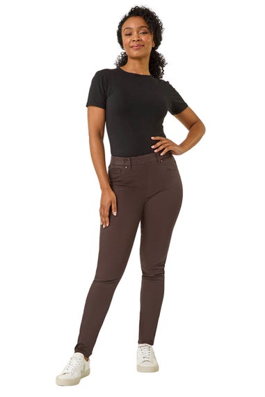 Roman Chocolate Petite Denim Stretch Jegging
