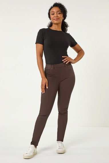 Roman Chocolate Petite Denim Stretch Jegging