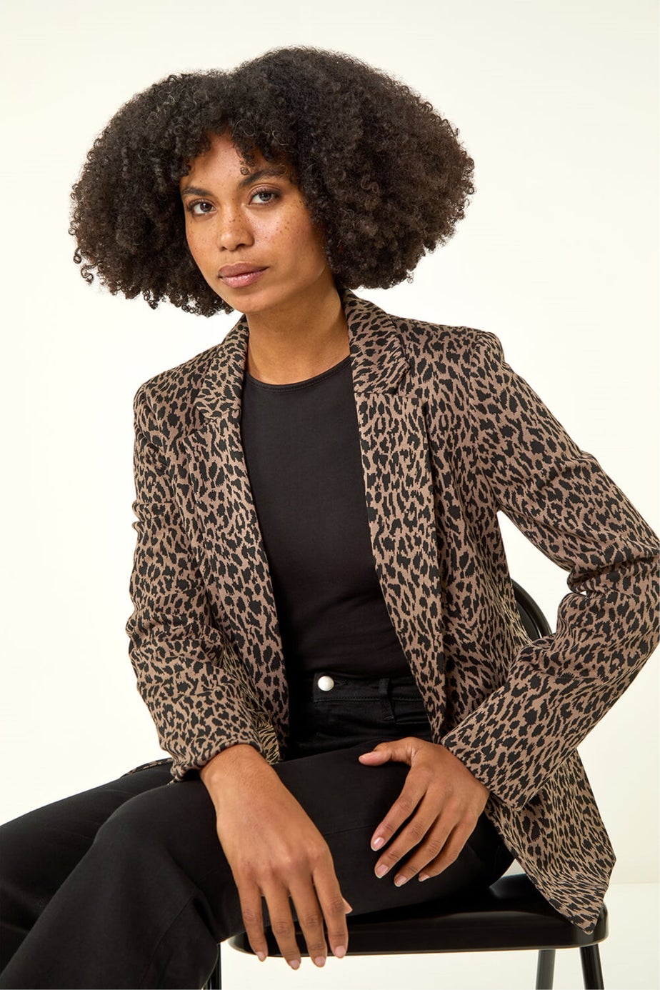 Roman Animal Print Stretch Jacket