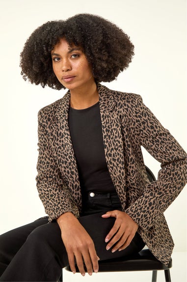Roman Animal Print Stretch Jacket
