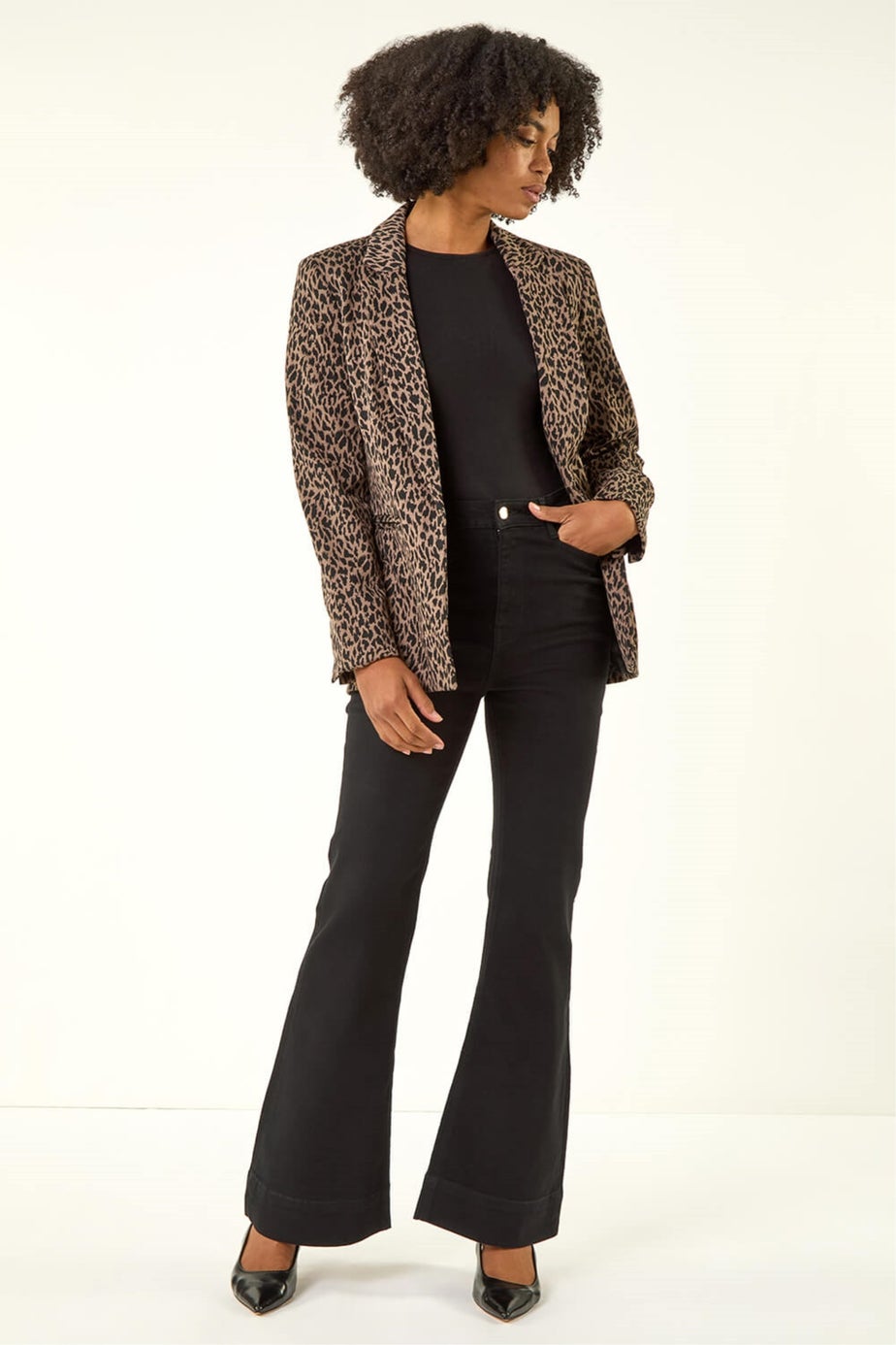 Roman Animal Print Stretch Jacket