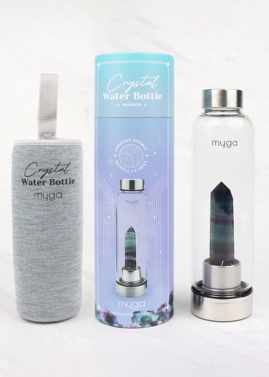 Myga Fluorite  Crystal Water Bottle