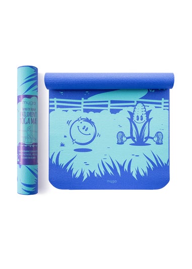 Myga Blue Frenzy Silk Print Childrens Mat