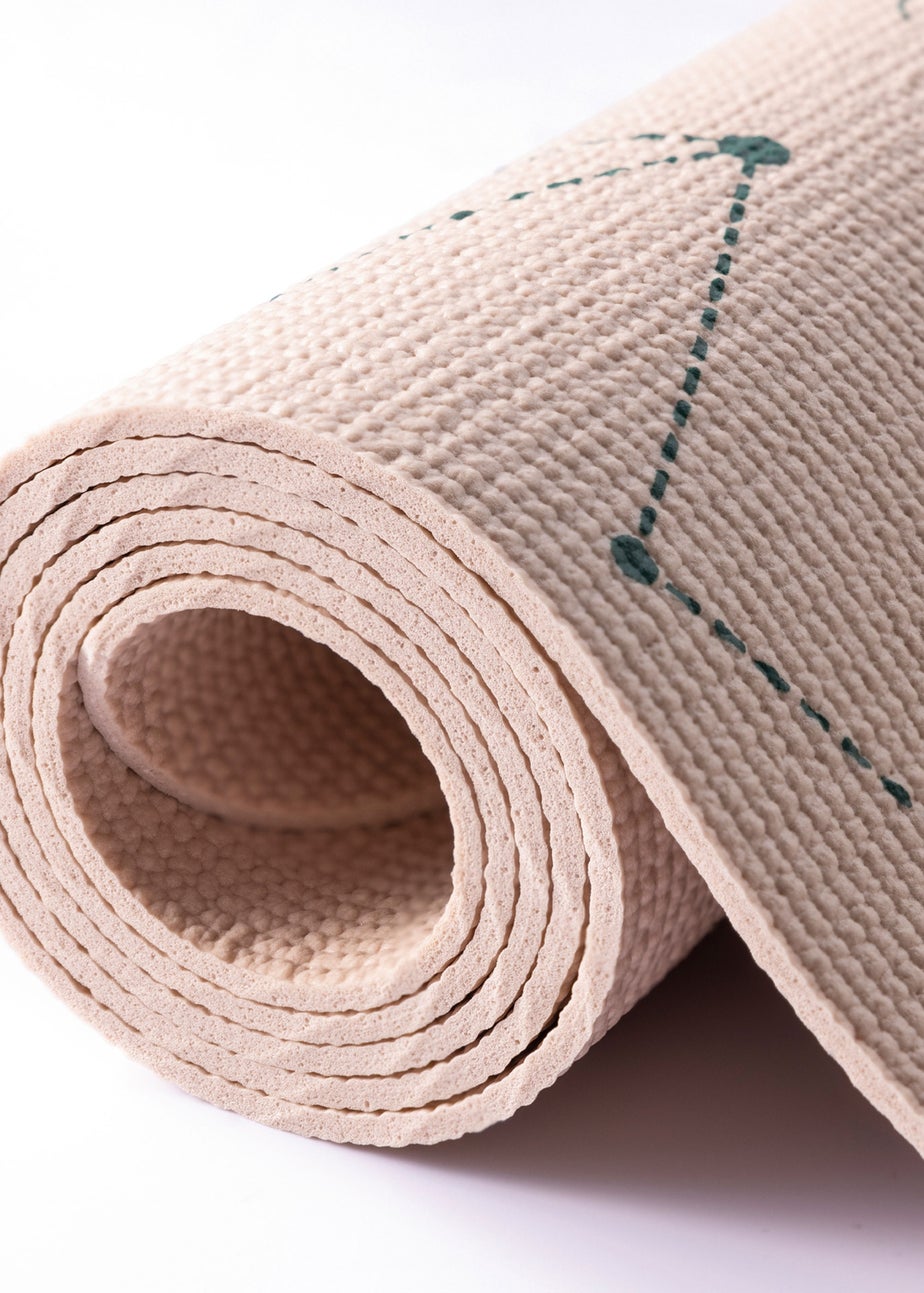 Myga Beige Dino Silk Print Childrens Mat