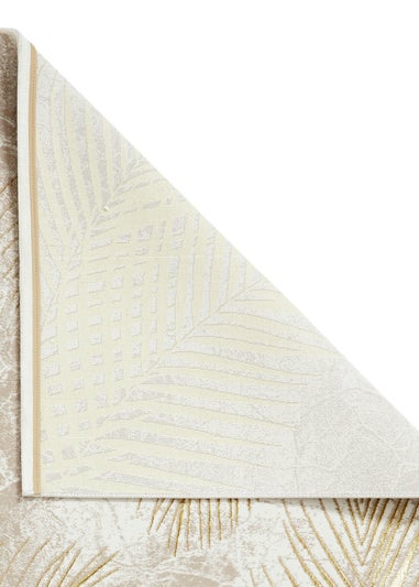 Think Rugs Creation Gold Botanical Rug