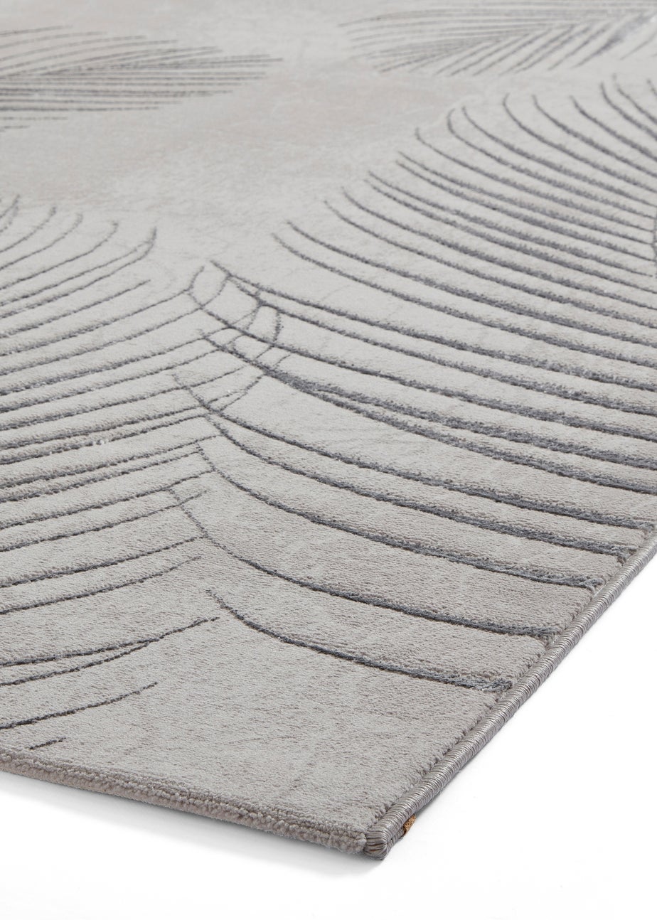 Think Rugs Creation Grey Botanical Rug