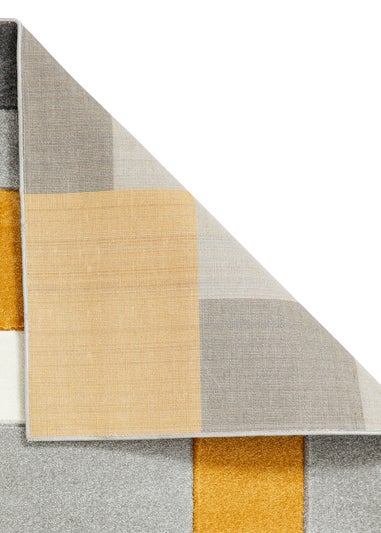 Think Rugs Matrix Yellow Geometric Rug