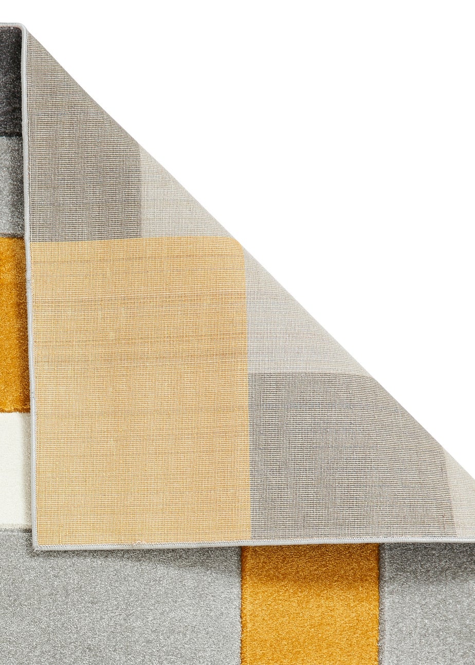 Think Rugs Matrix Yellow Geometric Rug
