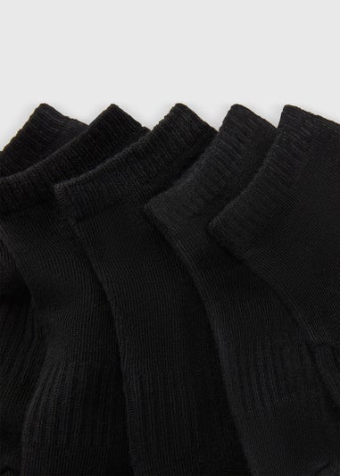 5 Pack Boys Black Sports Trainers Socks (Younger 6-Older 6.5)