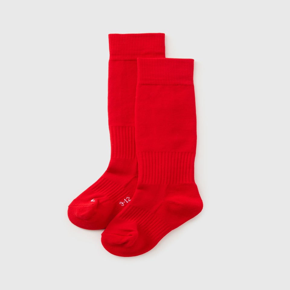Red Football Socks (Younger 6-Older 6.5)