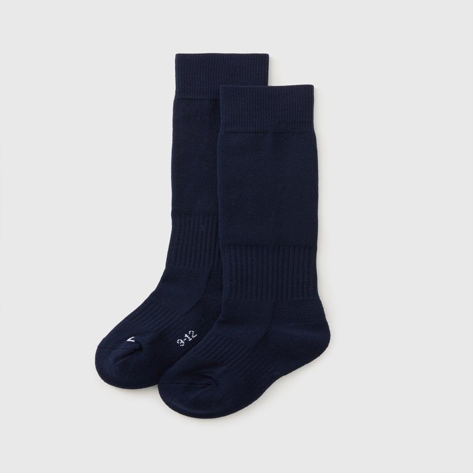 Navy Football Socks (Younger 6-Older 6.5)