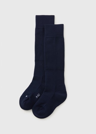 Navy Football Socks (Younger 6-Older 6.5)
