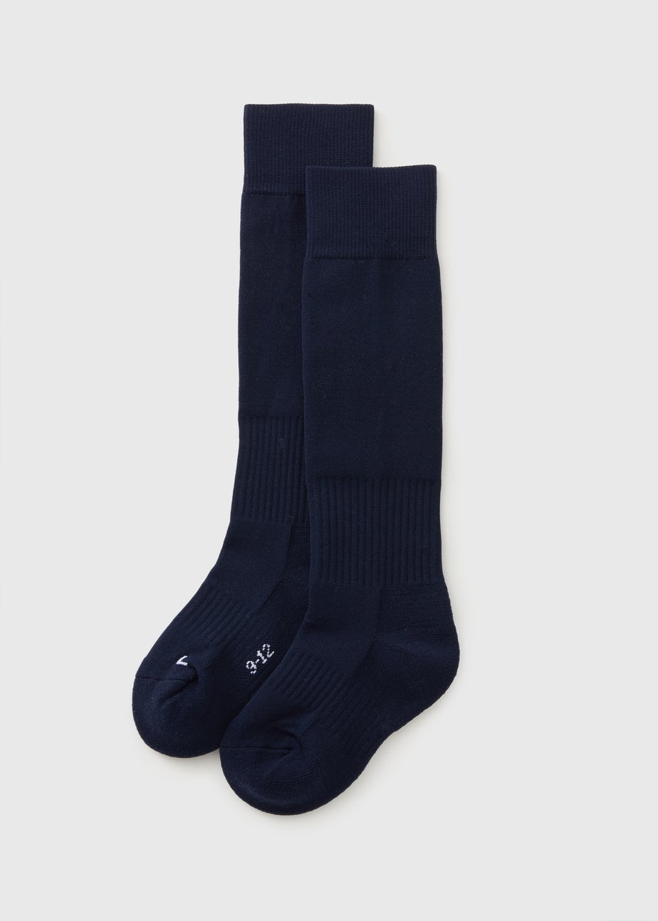 Navy Football Socks (Younger 6-Older 6.5)