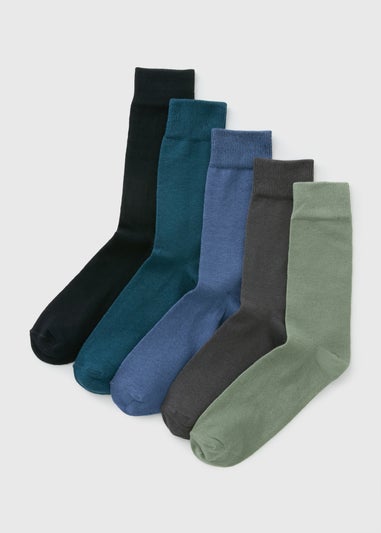 5 Pack Multicolour Plain Socks