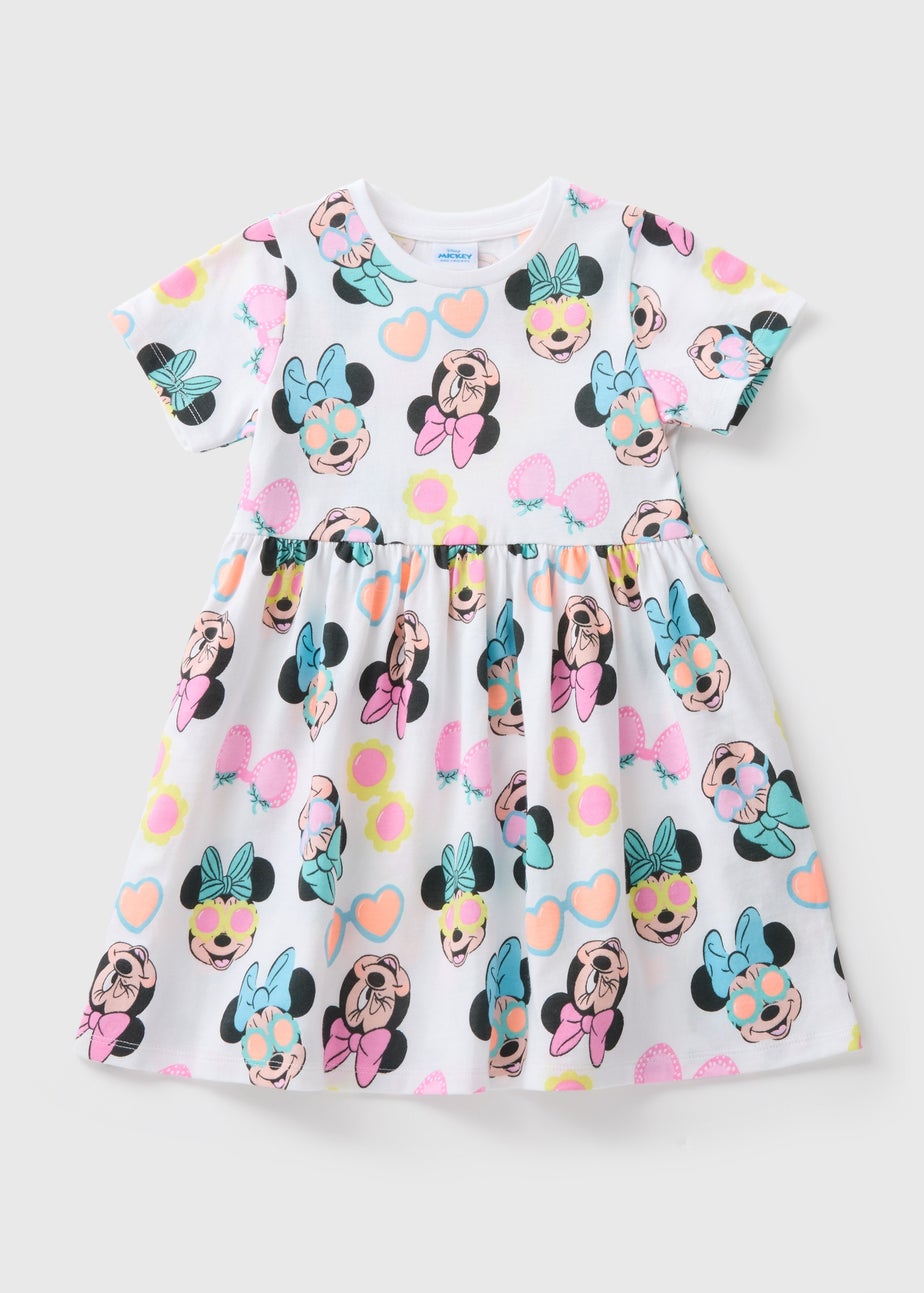 Girls Multi Coloured Minnie Mouse Dress (1-7yrs)