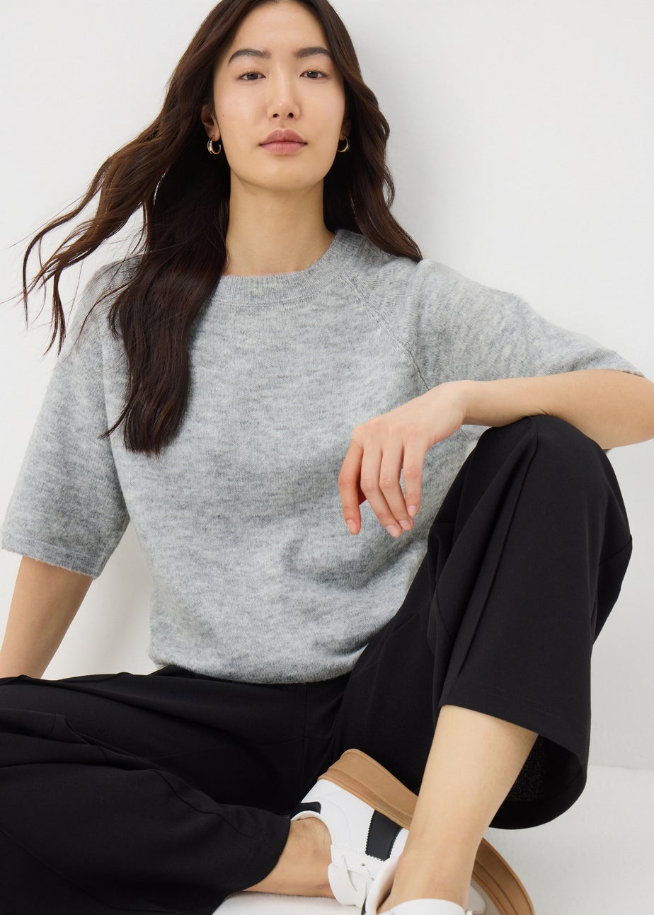 Grey Short Sleeve Jumper