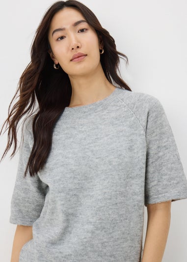 Grey Short Sleeve Jumper