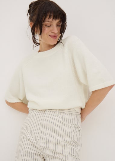 Ivory Short Sleeve Jumper