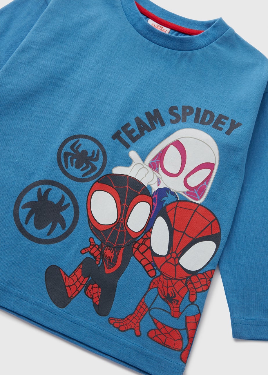 Marvel Boys Blue Spidey & Friends Long Sleeve Top (1-7yrs)