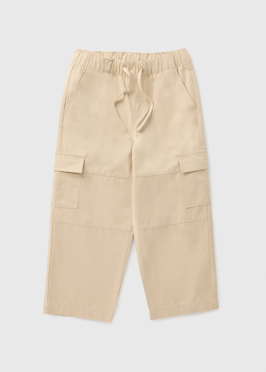 Boys Stone Wide Leg Cargo Trousers (1-7yrs)
