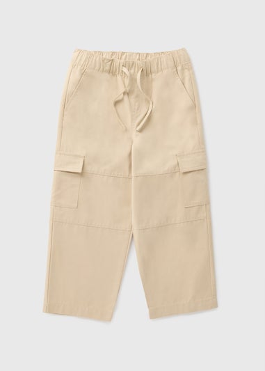 Boys Stone Wide Leg Cargo Trousers (1-7yrs)