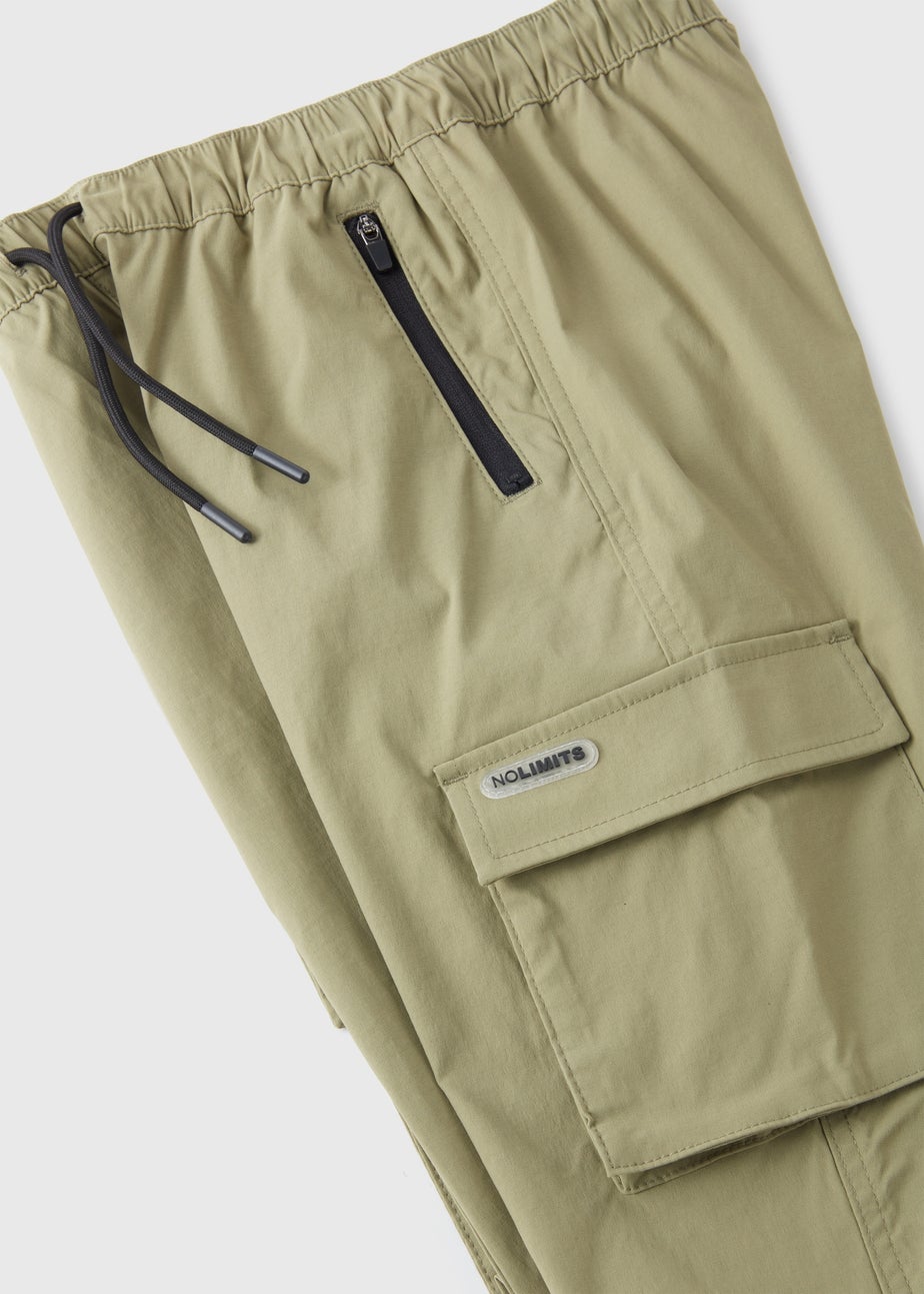 Boys Khaki Sporty Cargo Trousers (7-15yrs)