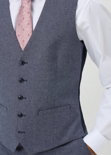 Taylor & Wright Carlo Italian Blue Denim Tailored Waistcoat