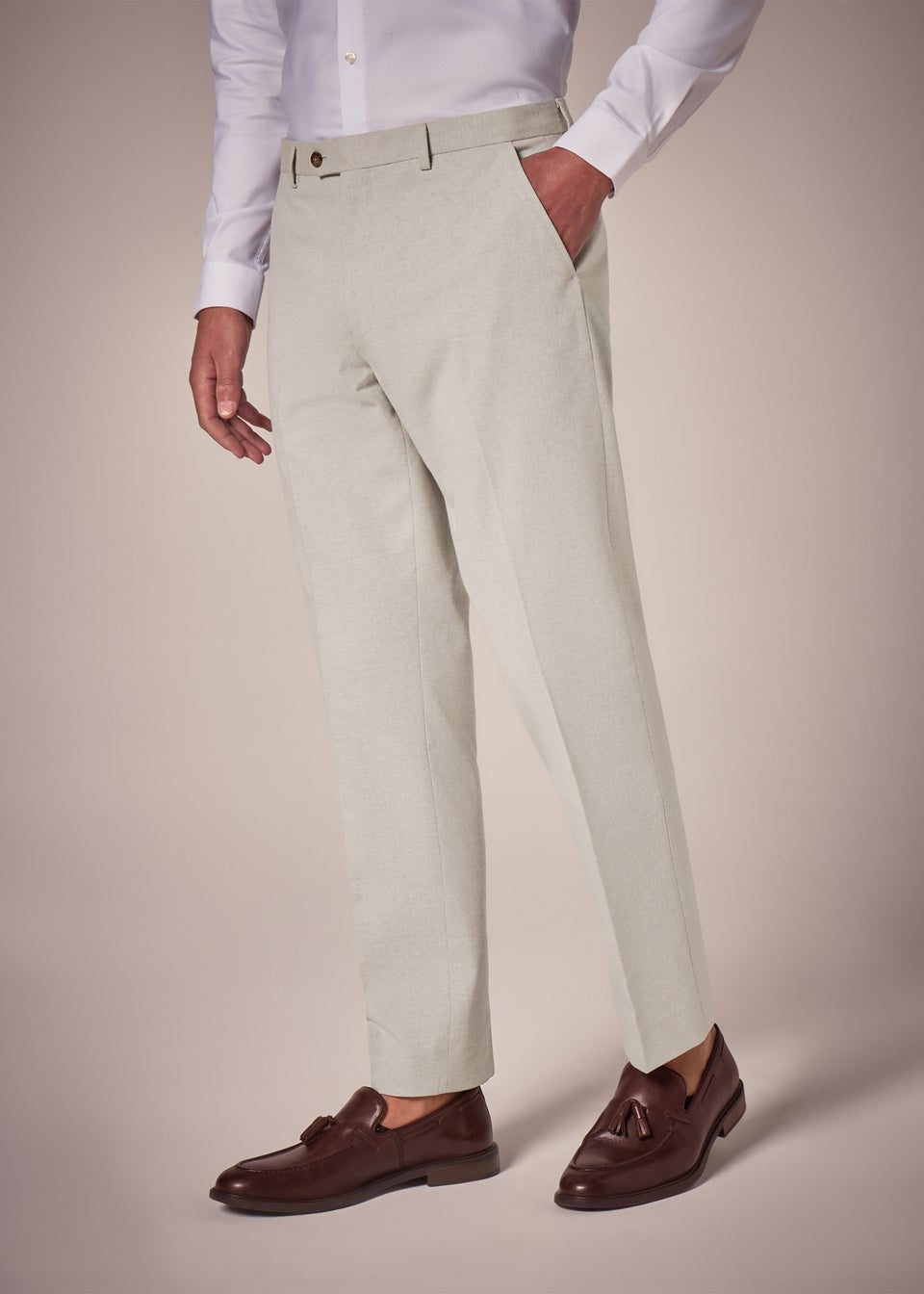 Taylor & Wright Carlo Italian Stone Tailored Suit Trousers