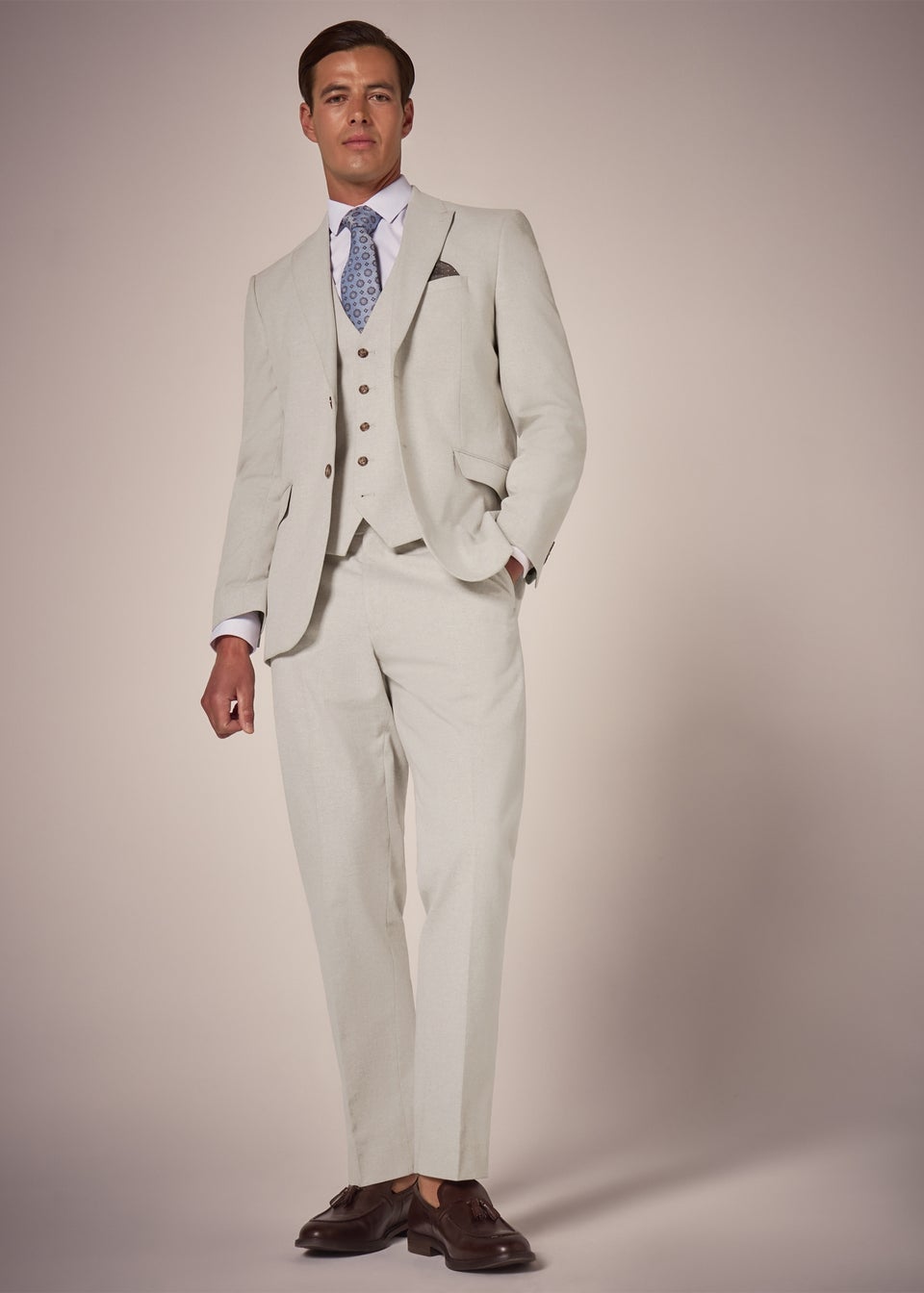 Taylor & Wright Carlo Italian Stone Tailored Suit Trousers