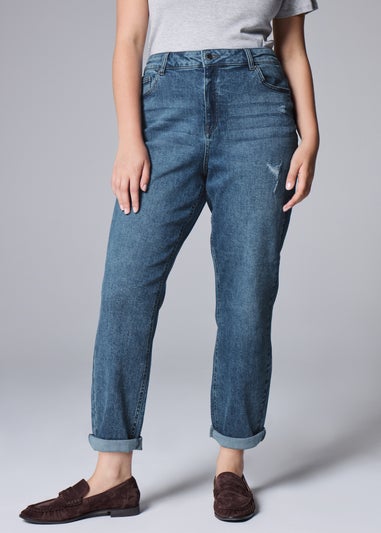 Dark Wash Riley Ripped Boyfriend Jeans