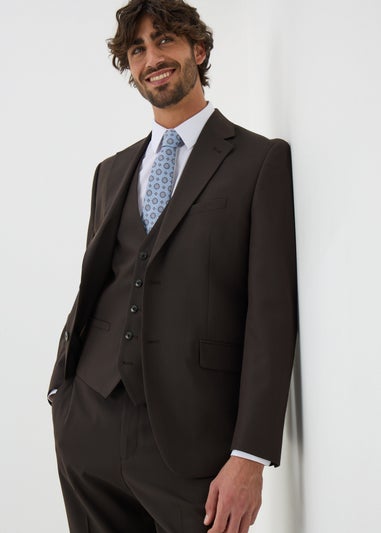 Taylor & Wright Menton Brown Twill Relaxed Fit Suit Jacket
