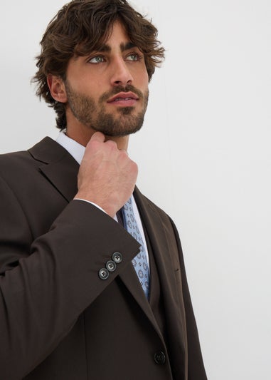 Taylor & Wright Menton Brown Twill Relaxed Fit Suit Jacket