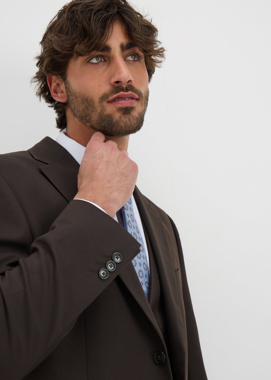 Taylor & Wright Menton Brown Twill Relaxed Fit Suit Jacket