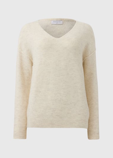 Oatmeal V-Neck Jumper
