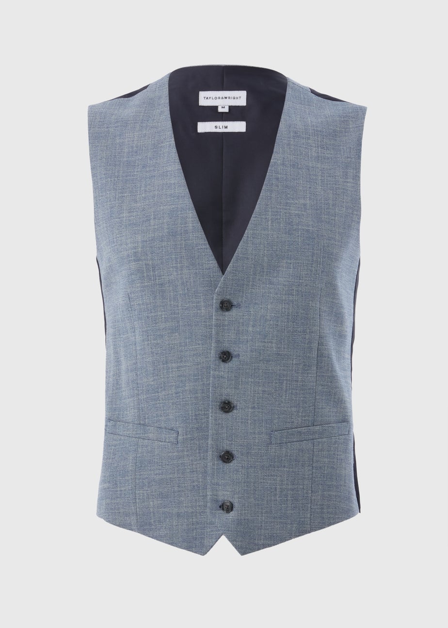 Taylor & Wright Cannes Blue Waistcoat