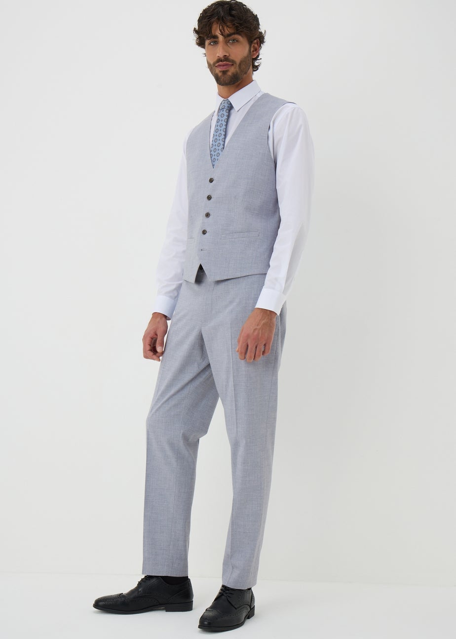 Taylor & Wright Azure Grey Melange Tailored Trousers