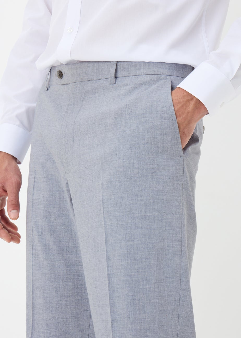 Taylor & Wright Azure Grey Melange Tailored Trousers
