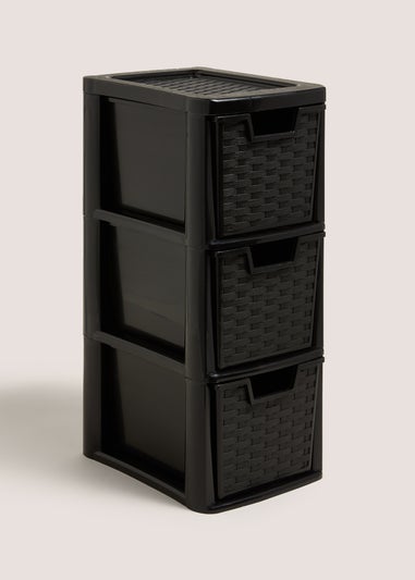 Black Small Tower Drawers