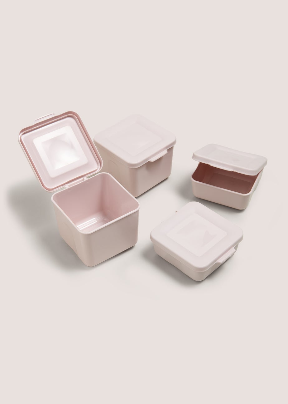 4 Pack Pink Snack Pots